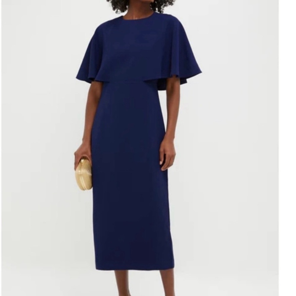Pomander Navy Cape Dress